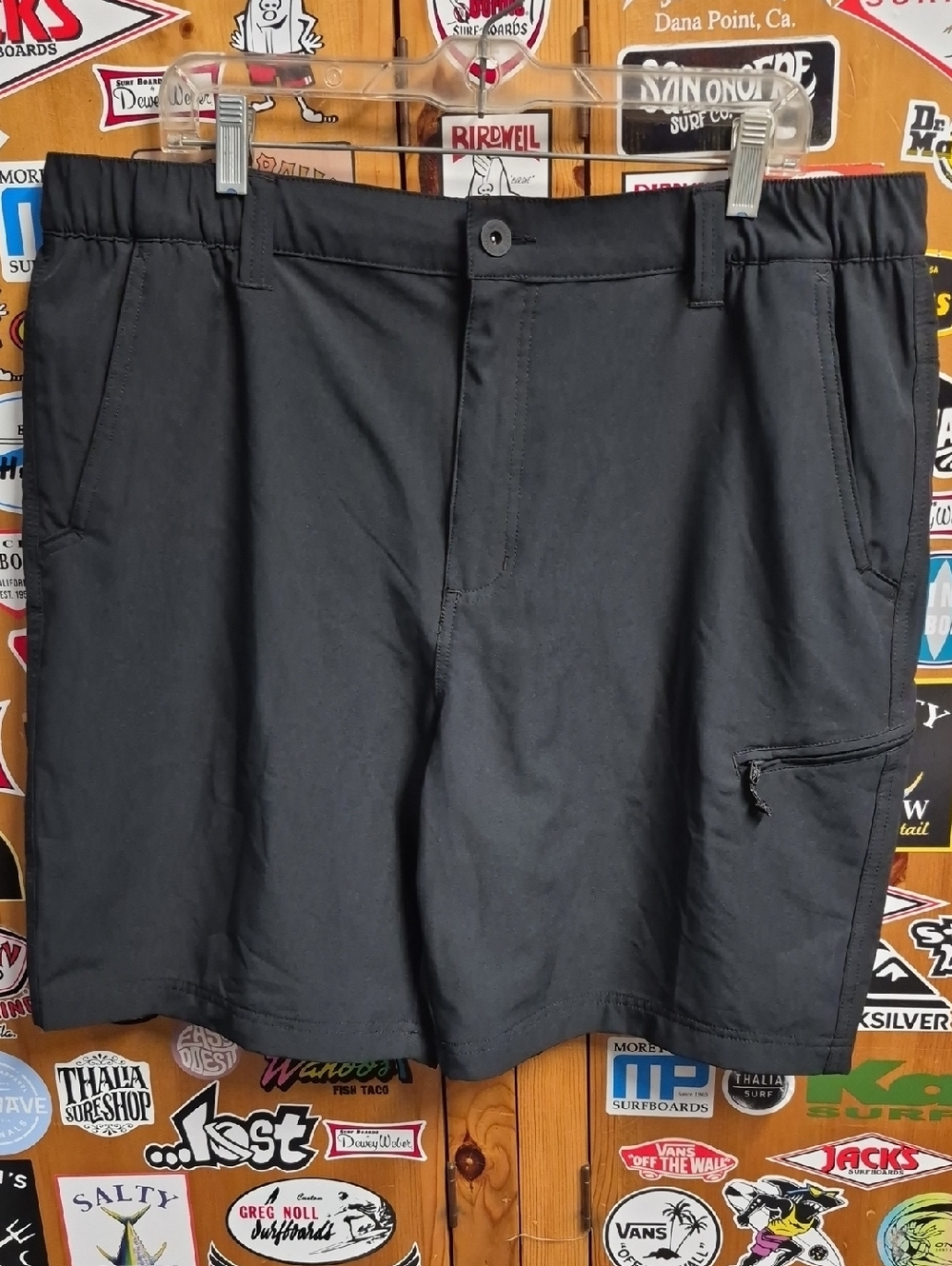 Weatherproof Black Hybrid Shorts with Zip Pocket